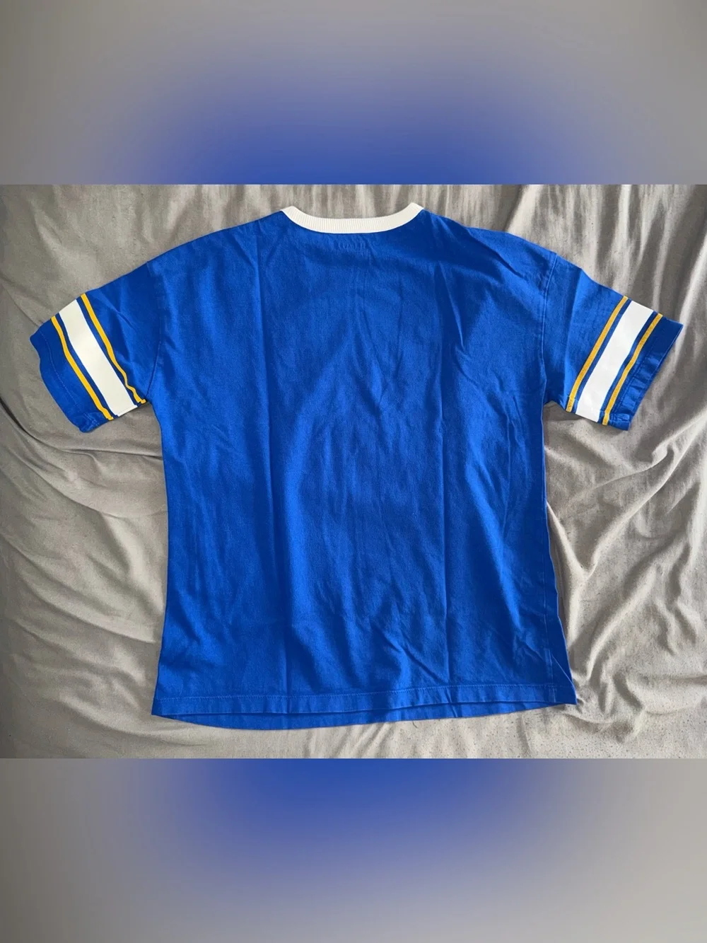 Old Navy Boys Oversized Ringer Graphic Basketball T-Shirt; Blue; Size L